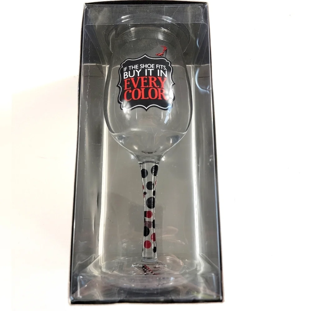 Novelty Shoeaholic Wine Glass If the Shoe Fits Buy It In Every Color gift idea